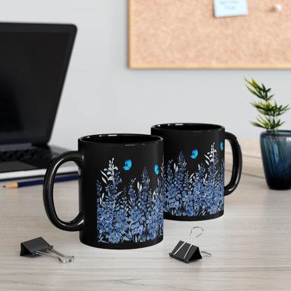 Black  Flowers Mug (11oz, 15oz)