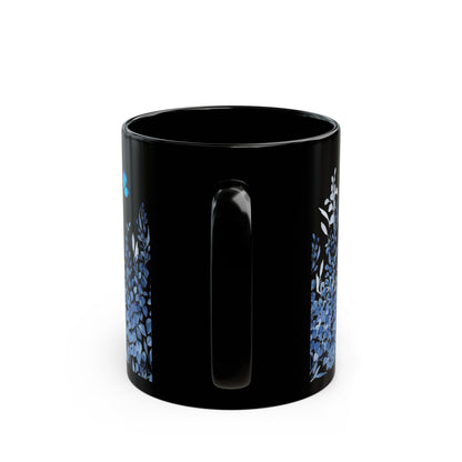 Black  Flowers Mug (11oz, 15oz)