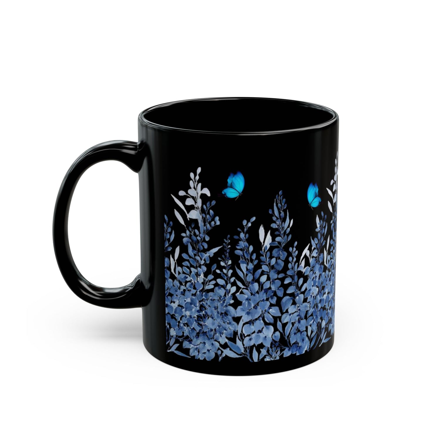 Black  Flowers Mug (11oz, 15oz)