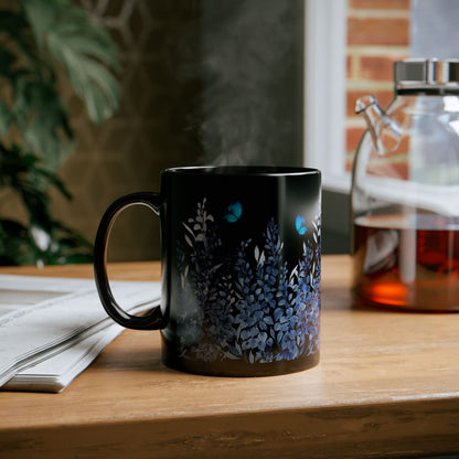 Black  Flowers Mug (11oz, 15oz)