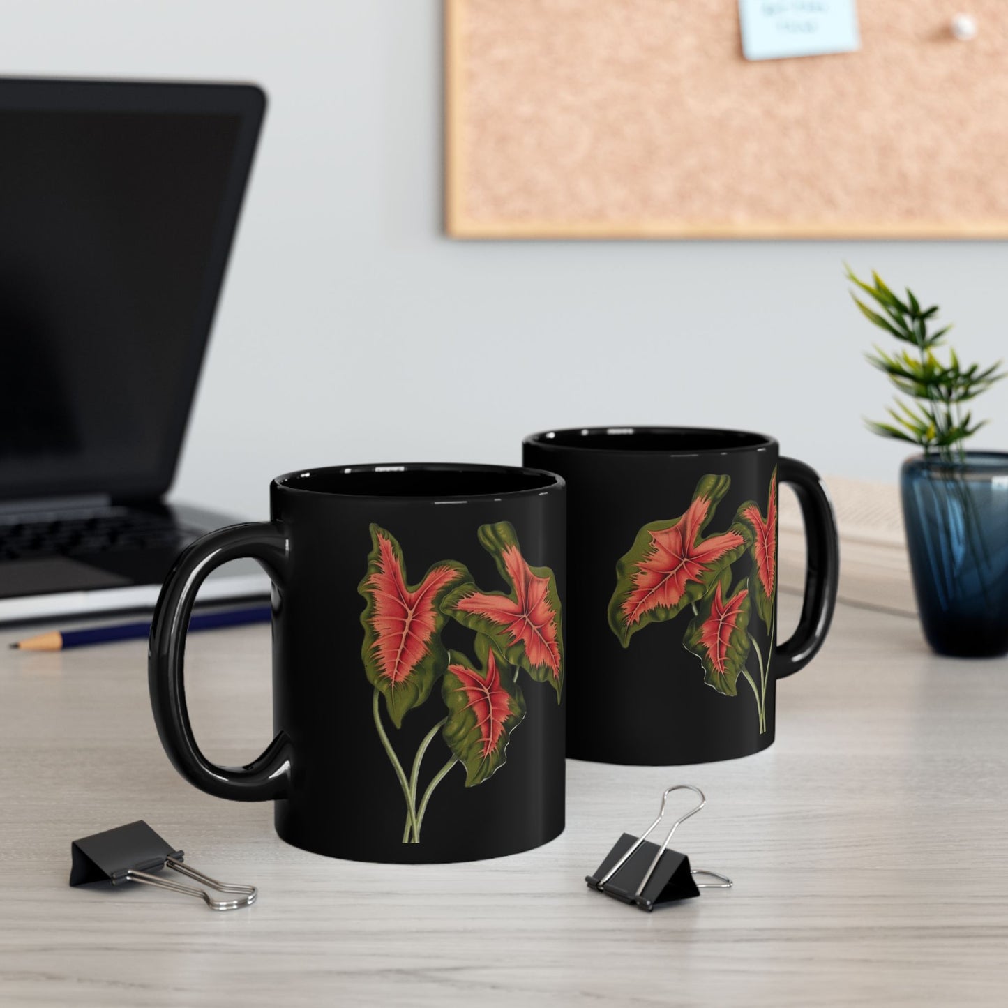 Black Flower Mug (11oz, 15oz)