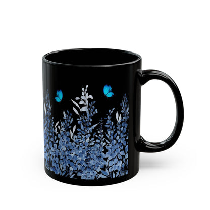 Black  Flowers Mug (11oz, 15oz)