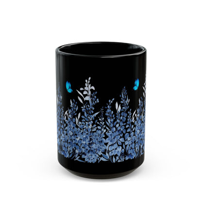 Black  Flowers Mug (11oz, 15oz)