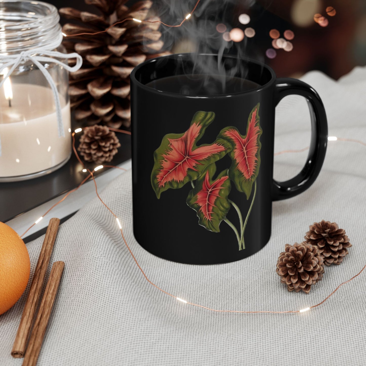 Black Flower Mug (11oz, 15oz)